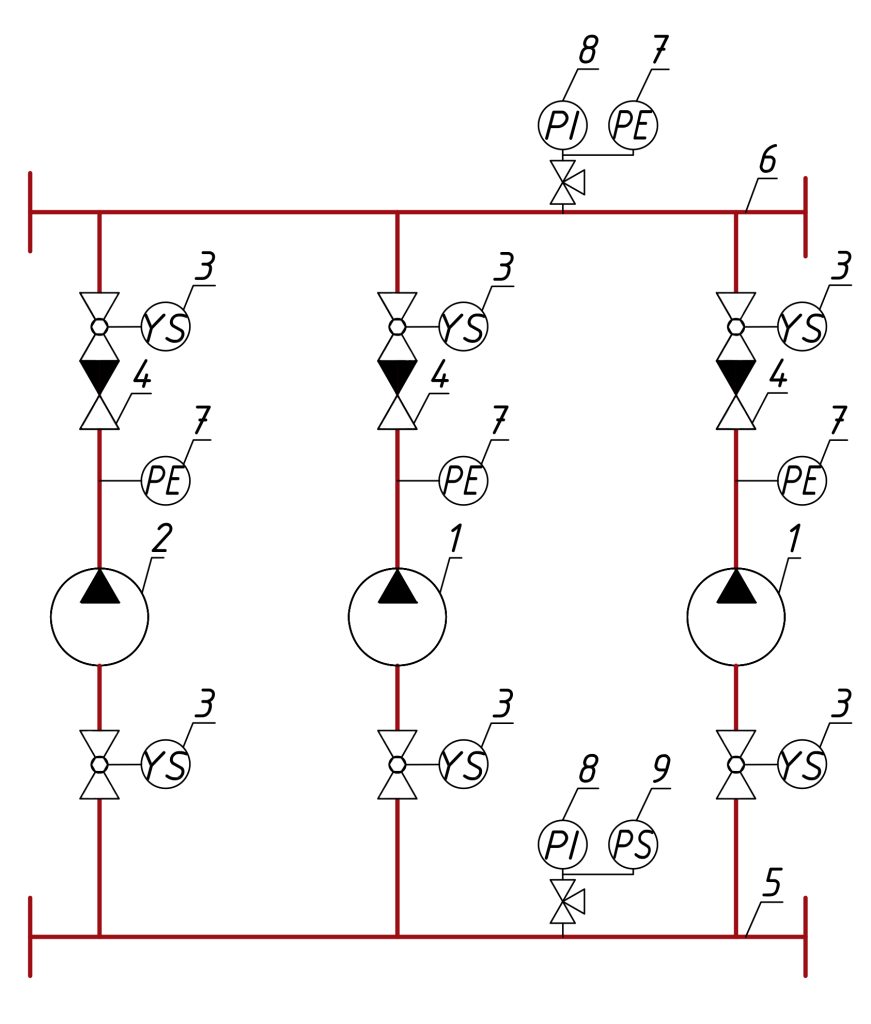 Принципиальная схема НУ-ХП